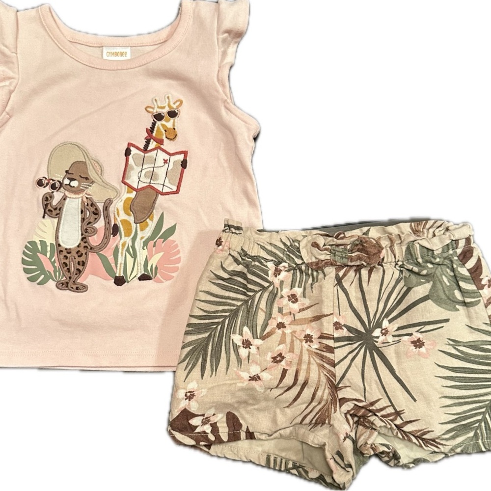 Gymboree Like New Safari Girl’s Matching Set